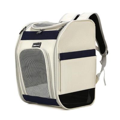 China Wholesale Folding Breathable Stored Simons Cat Bag Oxford Travel Portable Pet Bag Carrier Dog Cat Bag Pets Backpacks for sale