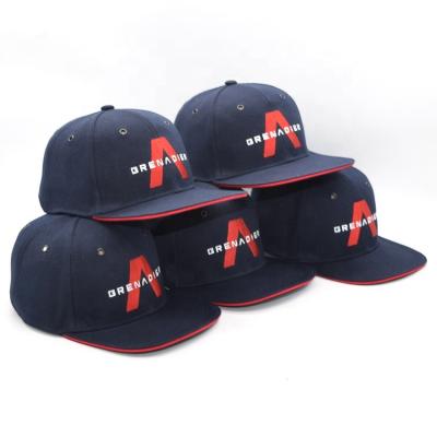 China Waterproof Advertising SNAPBACK Hat Metal Eyed Tongue Dish Sandwich Snap Back Hat Cap for sale