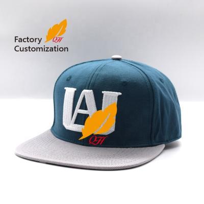 China Special Embroidered Hot Sale CANVAS SNAPBACK HAT Customized Baseball COMMON Flat Cap Canvas Amazon SNAPBACK Hat for sale