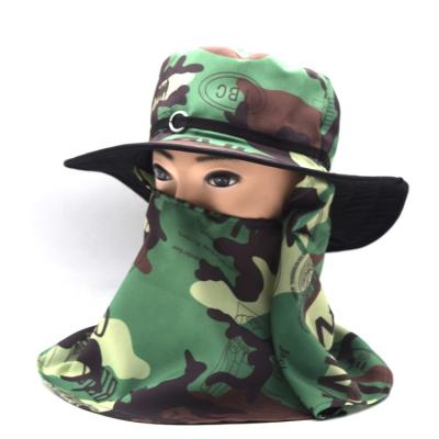 China Outdoor Face Bucket Hat - Plush Camouflage Sun Shade Hat Forest Camouflage Fisherman Hat Sun Shade Tarp Hat for sale