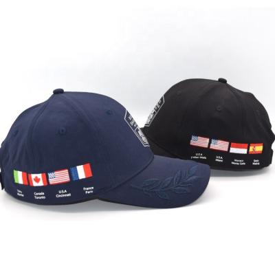 China European and American style tennis sports hat customization foreign national flag tennis hat outdoor printed elastic hat for sale