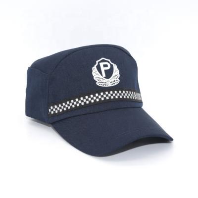 China Verified Real Estate Company Security Hat Customized Staff Parking Work Hat Embroidered LOGO Military Hat for sale