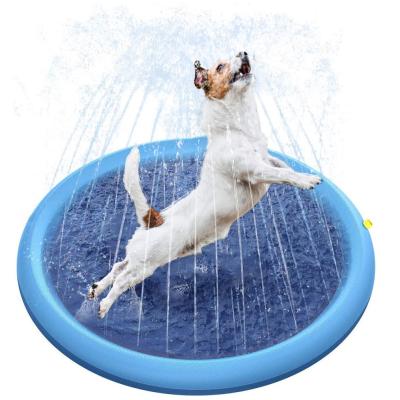 China Latex Pet Products Pet Bath Basin Dog Pool Play Folding Pet Spray PadPet Large Cleaner and Grooming Products for sale