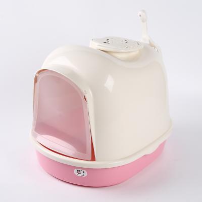 China Sustainable Manufacture Pet Product Enclosed Cat Litter Box Dustpan Air Refresher for sale