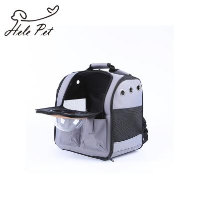 China New Design Breathable Portable Pet Product Backpack Breathable Transparent Hole Dog Cat Carrier for sale