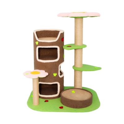 China Interactive Board Cat Tree Scratch Board Viable Kitty Castle Villa Nest Pet Playhouse Paradise with ScratchesInteractive Board for sale