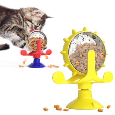 China Viable Pet Leakage Dispensing Toys Turning Windmill Drivers Creative Interactive Toys Cat Toys for sale