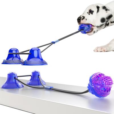 China Pet Products Double Suction Cups Dog Rope Toy Super Durable SuppliesPet Viable Toys for sale