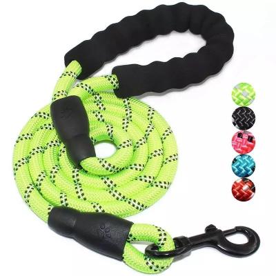 China DETACHED Reflective Nylon Round Rope Mid Night Dog Leash and Large Dog Dog Leash Chain for sale