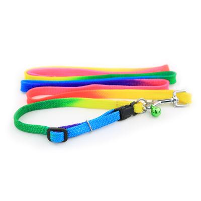 China Padded Pet Color Traction Rope Chest Back, Rainbow Color Nylon Dog Traction Rope for sale