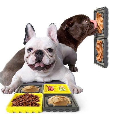 China Automatic Pet Products Dog Licking Mat Slow Feeder Peanut Pad with SuctionPet Bowls and Feeders for sale