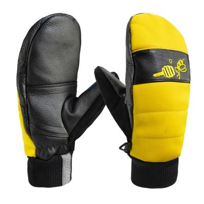 China Adult Custom Ski Gloves, Snow Gloves, Snowboarding and Ski Glove Mitt Black Snowmobile for sale