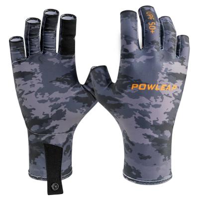 China New Style Men And Women Outdoor Activity Fishing Sun Protection Lightweight Fingerless UV Gloves for sale