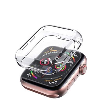 China Anti-drop Factory TPU Full Cover Transparent Watch Case Cover Device For Apple Watch 42mm 44mm 40mm 38mm for sale