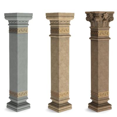 China ABS EUROPEAN Good Quality Plastic Cast-in Roman Square Pillar Molds For Concrete for sale