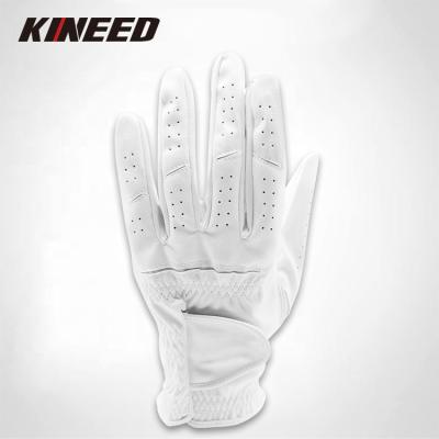 China Breathable Custom Logo PU Leather Or Cabretta Mesh Golf Glove Premium Golf Glove for sale