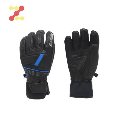 China Custom Pre-curved Snowboard Windproof Leather Motorcycle Touch Screen Warm Winter Glove for sale