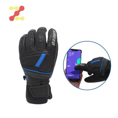 China Winter Waterproof Breathable Fashion Pre-curved Customized Leather Racing Gloves for sale