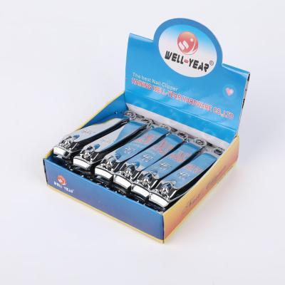 China Promotional Sliver Color Portable Carbon Steel Finger Nail Clipper With Earpick for sale