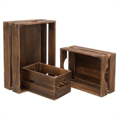 China China factory direct sales can be customized dark brown solid wood solid wood box living room kitchen bathroom storage box for sale