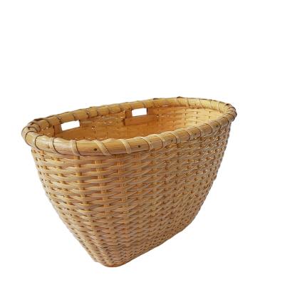 China Hot Selling China High Quality Handmade Small Oval Rattan Small Bicycle Hanging Basket For Kids for sale