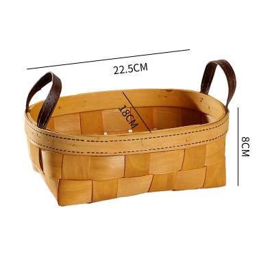 China High Quality Customizable Viable Storage Basket Fruit Dish Kitchen Fruit Rattan Basket Small Snack Storage Basket for sale