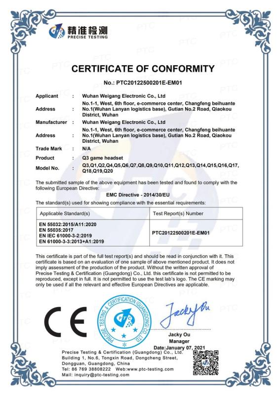 CE - Shenzhen Yingbao Rubber & Plastic Electronic Technology Co., Ltd.