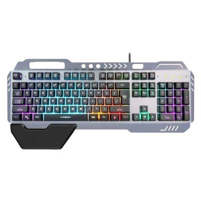 China Anti-Ghosting OEM 104 Keys Content Metal Key Gaming RGB Mechanical Keyboard Gamer For PC Laptop PUGB for sale