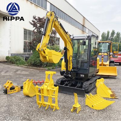 China Hotels Rippa Mini Excavators Machine 3t 4t 5t 4 5 Ton Small Crawler Bagger Digger 3 Ton Mini Excavator for sale