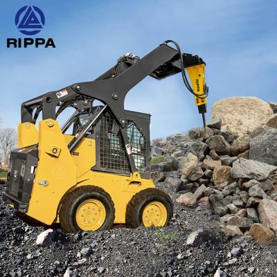 China Building Material Shops Rippa Cheap Price Tracked Mini Skid Steer Loader With Skid Steer Hammer Breaker / Bucket for sale