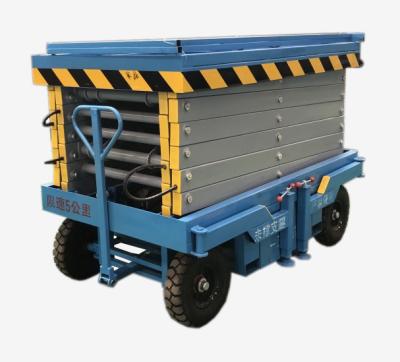 China Small self-propelled hydraulic mobile electric lift from plataforma elevadora//hydraulic mini lift for sale in russian market for sale