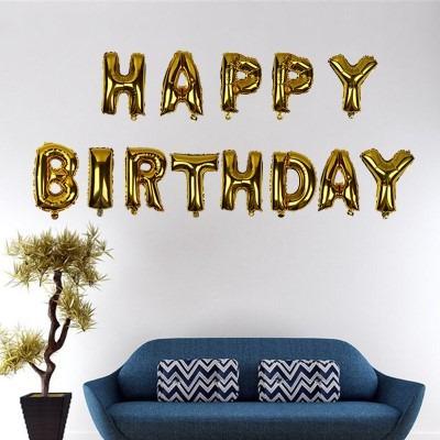 China Party 16 Inch Letter Happy Birthday Party Decorations Foil Balloon for sale