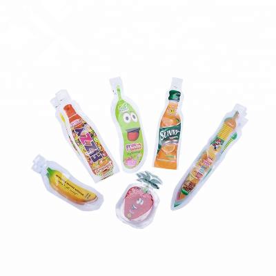 China Strong Juice Packaging Injection Moisture Proof Pouch Sealing Non Leakable Sword Shape Custom Plastic Bag for sale