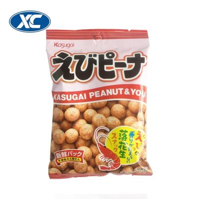 China Heat Seal +tear notch Crunchy Japan Snack Flap Seal Plastic Packaging Peanut Bag With Easy Tear Notch for sale