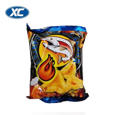 China Heat seal +tear notch moisture barrier plastic empty snack packaging flap/back lap seal bag for sale