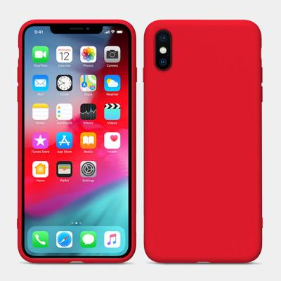 China Hot Selling Silicone Silicon /Anti-shock /slip-proof/Anti-dust Anti-scratch Full Soft Liquid Phone Case Protective Rubber Case For iPhone X 11 7 8 XR for sale