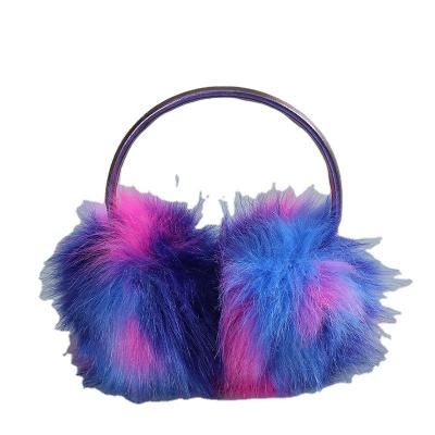 China Individuality 100% Daily Life Winter Chic Nylon Circular Custom Earmuffs Hairy Earmuffs for sale