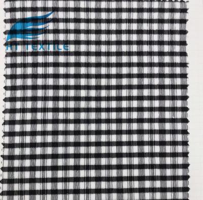 China Memory 2020 Latest New Fashion Women's Dyed Check Tank Top Knit Jacquard Polyester Fabric For Italian Dress for sale