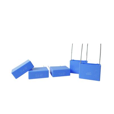 China Lightweight Home Appliance TV Display OEM/ODM 250V335J 22.5MM Foot Distance Blue Metallic Polyester Membrane Capacitance for sale