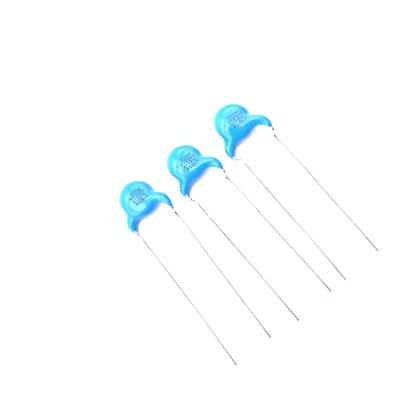 China Wholesale Cheap Blue 250vac222M Capacitor Ceramic Capacitance P5MM Light Weight Home Appliance TV Display Foot Distance for sale