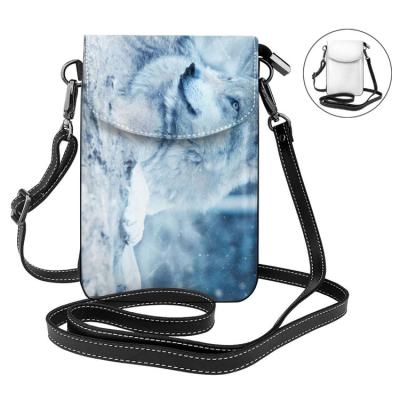 China Waterproof Waterproof Phone Bag Women Solid Cross - Body Bag With Cover, Custom Printing PU Leather Cross Body Cell Phone Purse for sale