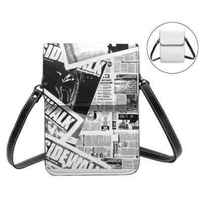 China Wholesale Waterproof Sling Strap Water Proof Mobile Phone Bag,Side Strap Waterproof PU Leather Cross Body Phone Purse for sale