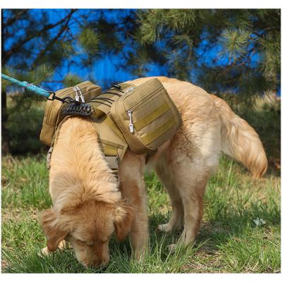 China Stocked Saddle Bag Shed Detachable Dog Backpack Waterproof Dog Backpack Saddle Bag With Leash for sale