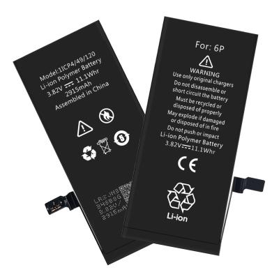 China Mobile Phone EPARTS 2915mAh 3.82V High Capacity Replacement Genuine Iphone Lithium Battery For Iphone 6p for sale