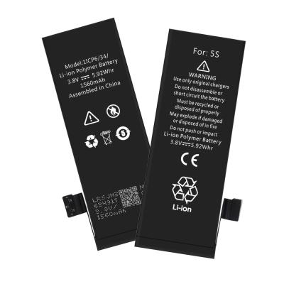 China Mobile Phone EPARTS 1560mAh 3.8V High Capacity Mobile Phone Replacement Battery For Iphone 5s Original Battery for sale