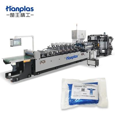 China High Speed ​​Unwinding HP-L-T Hotels Hanplas Double Three Sides Sealing Bag Making Machine For Vacuum Pouch for sale