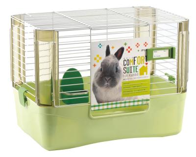 China Comfort Viable Large Size Suite For Rabbit Green Color Rabbit Cage for sale