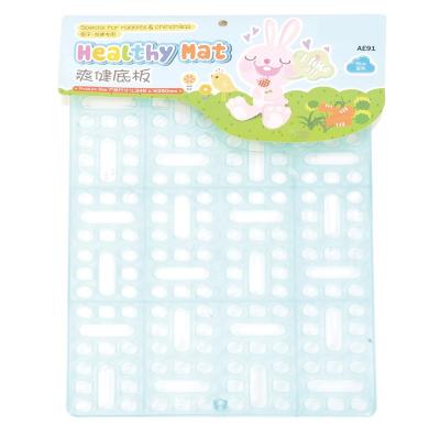 China High Quality Viable Rabbit Cage Mats Durable Blue Special For Rabbit Chinchilla Mat Small Animal Plastic Feet Flooring Pads for sale