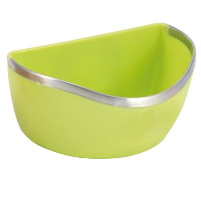 China High Quality Automatic Rabbit Bowl Pet Food Bowl Steel-edge Food Feeding Bowl for Rabbit Chinchilla Ferret for sale