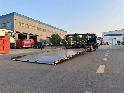 China 8 Tons Roll Off Full Landing Flatbed Tow Truck Wrecker Body Safely for sale